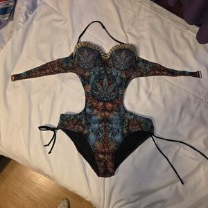 Colorful Cutout Swimsuit